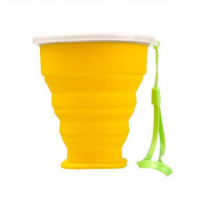 Load image into Gallery viewer, Outdoor portable folding water cup multi function creative water cup silica gel folding silicone folding cup