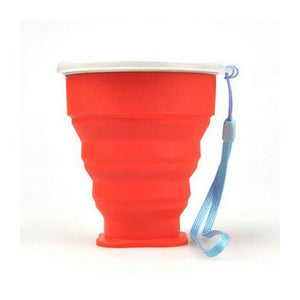 Outdoor portable folding water cup multi function creative water cup silica gel folding silicone folding cup