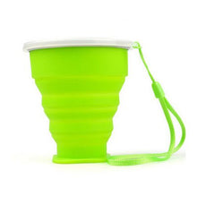 Load image into Gallery viewer, Outdoor portable folding water cup multi function creative water cup silica gel folding silicone folding cup