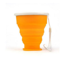 Load image into Gallery viewer, Outdoor portable folding water cup multi function creative water cup silica gel folding silicone folding cup